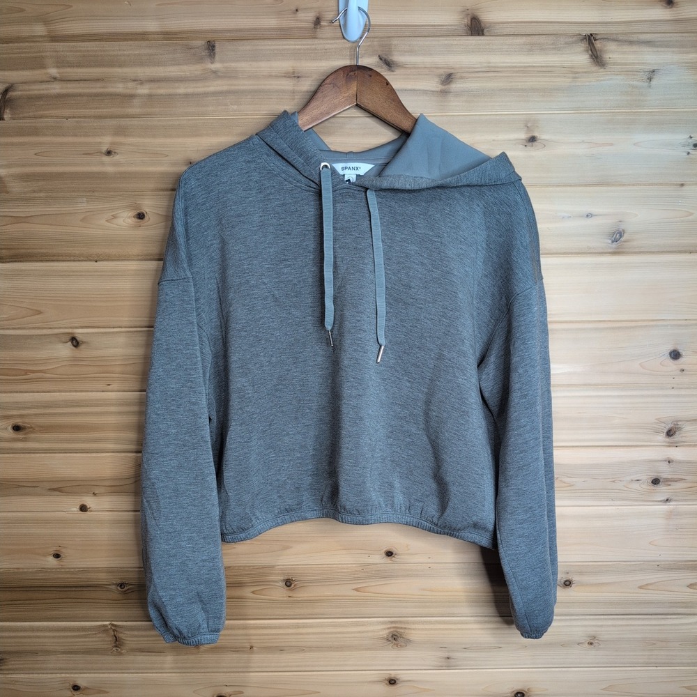 Spanx AirEssentials Cropped Hoodie Grey Heather 50711R Large